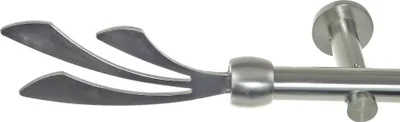 Produktbild von Edelstahl Look Gardinenstange 20mm Wandträger 1-läufig, Länge wählbar H31 E84 R