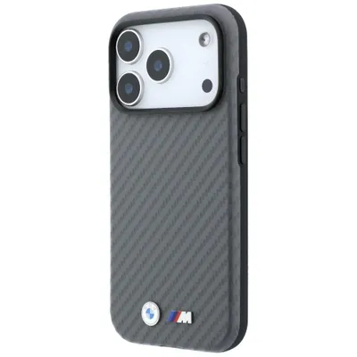 Produktbild von Handyhülle BMW M Carbon Metal Logo MagSafe für iPhone 18 Pro Max / 17 Pro Max, Grau