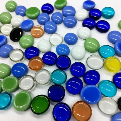 Dekorative Glassteine bunt 900 g für Aquarium & Vasen