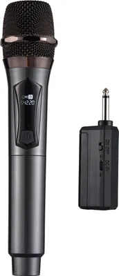 Produktbild von Drahtloses Mikrofonsystem Empfänger mit Handmikrofon Anti-Howling für Heimkinos Karaoke Sprache Hochzeitsfeier Singen Wiederaufladbar Drahtlos