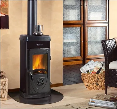 Produktbild von La Nordica Super Junior Holzofen 5kW Schwarz Heizung 143m3 Wirkungsgrad 80%