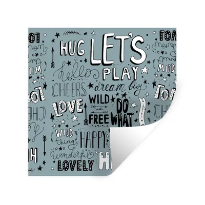 Produktbild von MuchoWow® Wandtattoo Wandsticker Wandaufkleber Zitate - Worte - Sprichwörter - Baby - Kinder - Kinder 30x30 cm Selbstklebend und Repositionierbar - Repositionierbar - Wasser abweisend