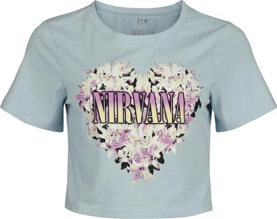 Produktbild von Nirvana T-Shirt Damen Flower Heart blau S