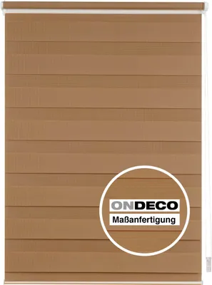 Produktbild von Doppelrollo auf Maß Klemmfix verspannt Farbe: Terracotta, Größe: B): 111-120  cm, L): 161-220 cm