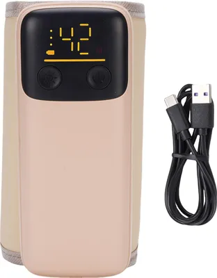 Zdjęcie produktu dla Podgrzewacz do butelek dla niemowląt z ekranem LCD, przenośny, szybkie mleko, 6 prędkości, regulacja temperatury, 6000 mAh