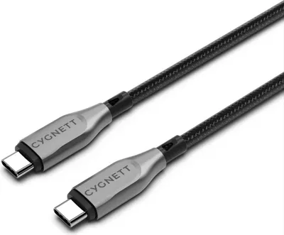 Image de Cygnett CY4674PCTYC câble USB USB 2.0 1 m USB C Noir, Argent