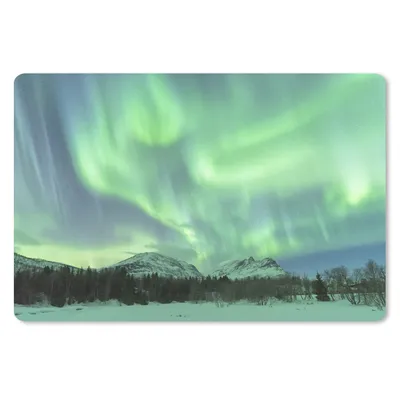 Produktbild von MuchoWow® Mauspad Mousepad Nordlichter - Schnee - Berg - Norwegen 27x18 cm - Mousepads - Maus Mat - Pad - Mausunterlage - Büroartikel - Desk Matten