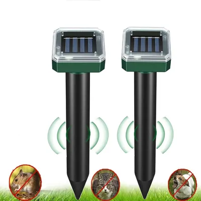Produktbild von Solar Upgrade Maulwurfsabwehr für Rasenflächen, Maulwurfsabwehr solarbetrieben für den Garten, Maulwurfsentferner, Schlange, Wühlmaus, Erdhörnchen, Murmeltier (2 Pack)