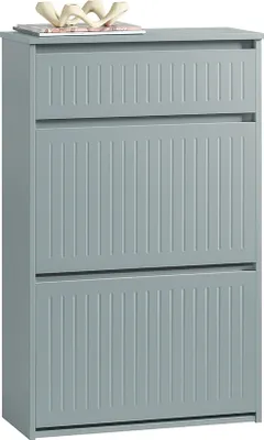 Obrázek produktu pro SoBuy výklopník na boty se 2 klapkami botník na boty úzký botník komoda na boty světle šedá WHT cca 61x100x26cm FSR165-HG