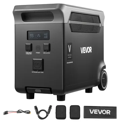 Produktbild von VEVOR Zusatzakku für tragbare Powerstation, 3840 Wh LiFePO4 Zusatz-Erweiterungsakku mit 3 Ausgangsanschlüssen für den Heimgebrauch, Camping, Roadtrips, Wohnmobile, Notfälle
