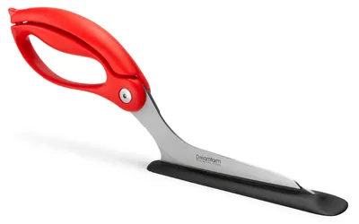 Produktbild von Scizza Pizzaschere Rot mit integriertem Servierer zum einfachen Portionieren
