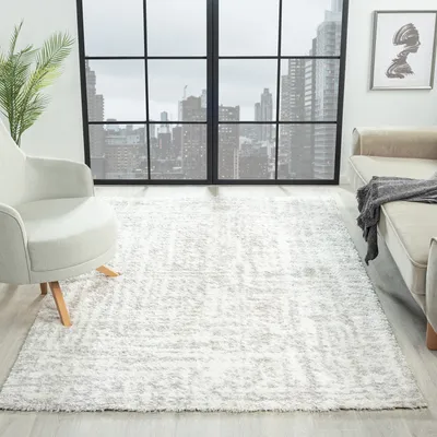 Produktbild von Hochflor Langflor Teppich Modern Wohnzimmer Schlafzimmer Ultra Weich Muster