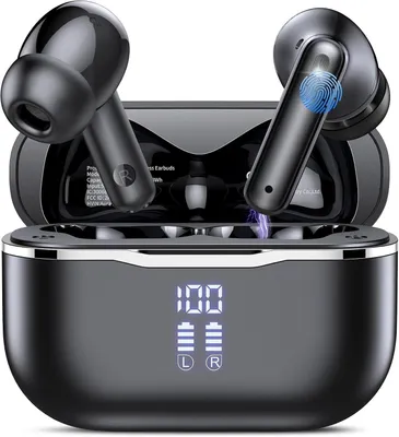 Produktbild von 60Std Bluetooth Kopfhörer mit Adaptives ANC Noise Cancelling in Echtzeit Schwarz