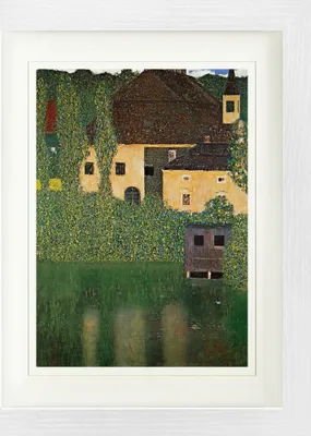 Produktbild von Gustav Klimt Gerahmtes Bild Mit Edlem Passepartout | Wand-Bilder | Im Bilderrahmen - Schloss Kammer Am Attersee I, 1910 (40 x 30 cm)