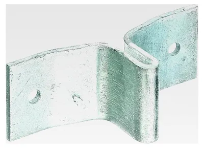 Produktbild von Lasche für Zaunpfosten aus T-Profil | feuerverzinkt | 148 x 40 mm