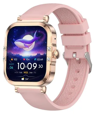 Image de Synerfit Montre connectée Véga AMOLED 1,38" - cardio, sommeil, multisport, 7 j - Silicone Rose