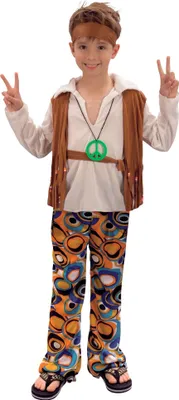 Produktbild von Bristol Novelty - "Hippy" Kostüm Set für Jungen BN950 (M) (Bunt)