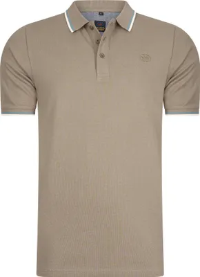 Produktbild von Mario Russo Tipped Polo Edward Braun - Große 3XL