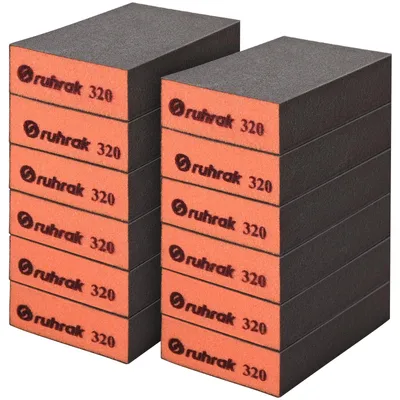 Obrázek produktu pro Brousky, 12 kusů, abrazivní houbičky, zrnitost 320
