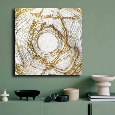 Produktbild von Wallity, 7070GSC-004, Dekorative Leinwandmalerei, Mehrfarbig, 100 % LEINWAND, 70 x 70 cm