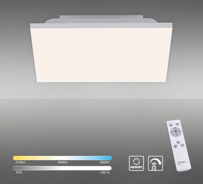 Produktbild von JUST LIGHT LED Deckenleuchte CANVAS CCT CCT Farbwechsel dimmbar per Fernbedienung weiß Wohnbereich, z.B. Wohnzimmer, Schlafzimmer, Esszimmer, Küche, Badezimmer, Flur, Büro-/Arbeitszimmer 15550-16