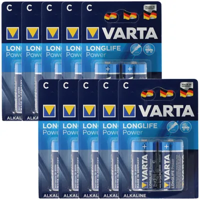 Produktbild von Varta Longlife Power (ehem. High Energy) Baby C Batterie 4914 10x 2er Blister