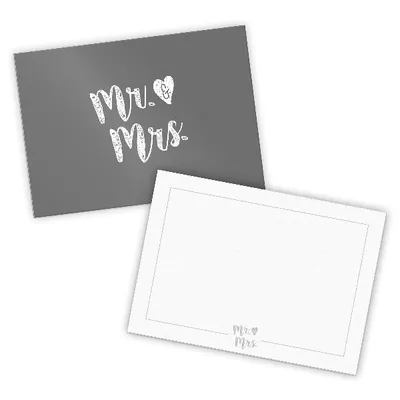 Produktbild von itenga 12x Einladungskarten "Mr. & Mrs." Dankeskarten Hochzeit DIN A6