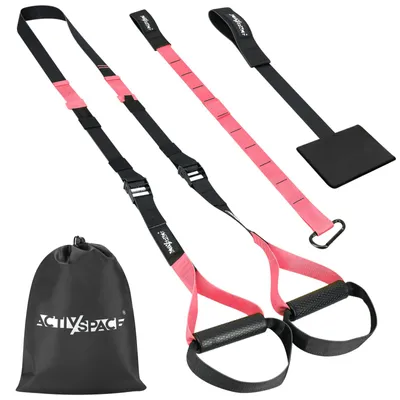 Produktbild von CrossFit-Bänder, Trainingsgurte für Übungen - pinkes Set