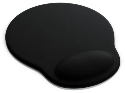 Productafbeelding van CSL bureaumuispad met schuimrubberen polssteun, muispad, 24 x 20 cm, microvezel oppervlak, antislip siliconen onderkant, ergonomisch, zwart