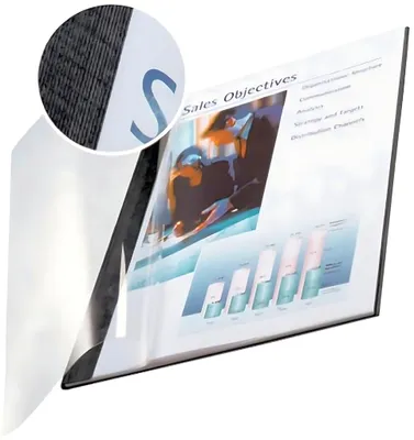 Image de Couvertures souples Leitz, noir, 214.00 mm, 302.00 mm, 11.00 mm