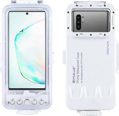 Produktbild von PULUZ 45M/147ft Wasserdichte Handyhuelle Tauchtasche Smartphone Unterwassergehaeuse Schutzhuelle mit Rotfilter Umhaengeband Reinigungstuch Ersatz
