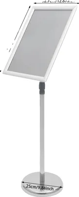 Obrázek produktu pro Prezentační stojan, nastavitelná výška, samostatně stojící design, stříbrný