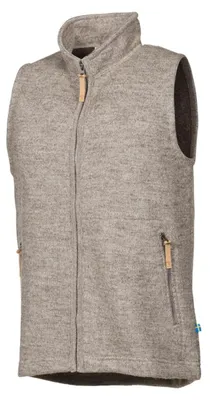 Produktbild von Herren Ivanhoe ärmellose Strickjacke NLS Barley Latte aus Wolle - Beige