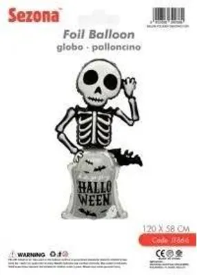 Image de Ballon d'Halloween « Squelette » 120 x 58 cm - Sezona