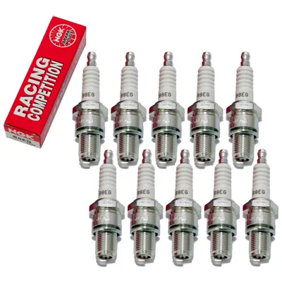 Produktbild von Zündkerzen Set NGK 10x B8EG Racing-Zündkerze / Rennzündkerze, 19,0mm Langgewinde Ø 14,0mm Hex 20,8mm, Elektrodenabstand 0,75mm, Wärmewert 8, 3430 / 3997