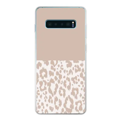 Produktbild von MuchoWow® Handyhülle Schutzhülle Hülle für Samsung Galaxy S10 Plus Panther Druck - Rosa - Tiere Silikon Softcase Handy Hülle - Schutzhülle