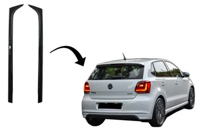 Produktbild von Kofferraum Heckklappenspoiler für VW Polo 6R MK5 2009-2018 GTI Look Glänzend schwarz.