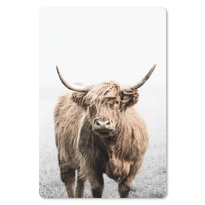 Produktbild von MuchoWow® Mauspad Mousepad Scottish Highlander - Gras - Weiß 40x60 cm - Mousepads - Maus Mat - Pad - Mausunterlage - Schreibtisch Accesoire