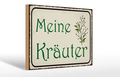 Produktbild von Holzschild Spruch 30x20cm meine Kräuter