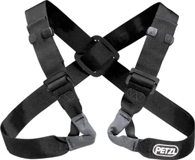 Brustgurt 'VOLTIGE' von Petzl; schwarz; für Kletteraktivitäten; mit verstellbaren Riemen.