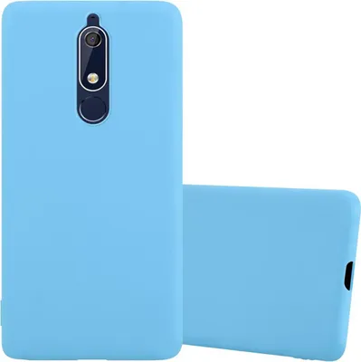 Produktbild von Cadorabo Hülle für Nokia 5.1 Schutzhülle in Blau Handyhülle TPU Silikon Etui Case Cover
