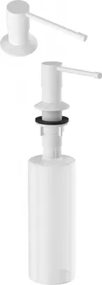 Produktbild von Granitan | Seifenspender - 300 ml - Weiß - Elegantes Design - Aus Messing - Für die Spüle