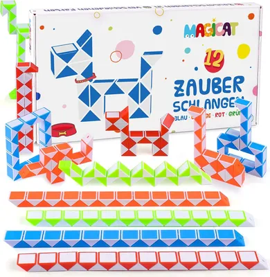 Produktbild von Magicat Premium Magic Snake Set, 12 magische Schlangen I perfektes Mitgebsel Kindergeburtstag, Gastgeschenke, Mitbringsel, Party, Kinder, Give Aways, Spielzeug für Junge und Mädchen, Pinata Füllung