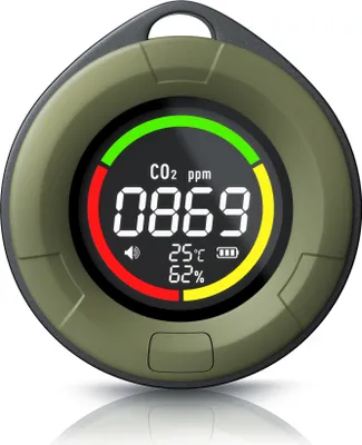 Immagine prodotto di Dispositivo di misurazione Brandson CO2 detector, dispositivo di misurazione della qualità dell'aria, monitor della qualità dell'aria, misurazione dell'anidride carbonica, display della temperatura, umidità, pulsante multifunzione