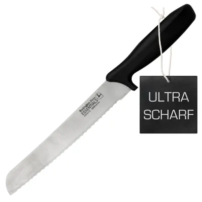 Zdjęcie produktu dla Nóż do chleba Rockingham Forge, stal nierdzewna, 20 cm, czarny uchwyt