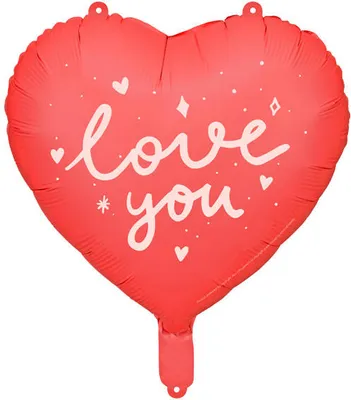 Obrázek produktu pro Fóliový balónek srdce I love you, červený 45 cm