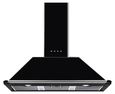 Image de Smeg KT100BLE hotte Montée au mur Noir 606 m³/h