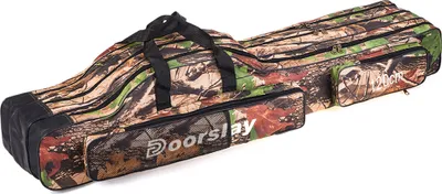 Produktbild von Doorslay 3-lagige Angeltasche, tragbare, faltbare Angelruten- und Rollentasche, Tragetasche für Angelzubehör, Reise-Aufbewahrungstasche, 120 cm
