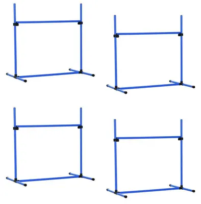 Immagine prodotto di Set di 4 ostacoli per agility per cani | Colore: blu | Dimensioni: 99x65x94 cm