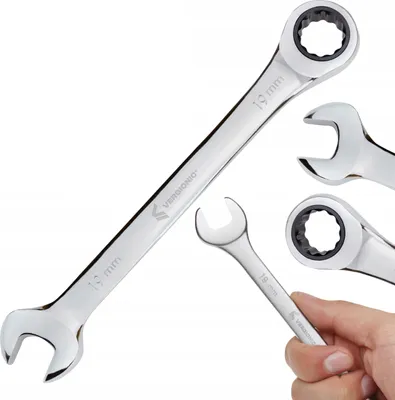 Produktbild von Cr-V 19 Mm Stahl-Ratsche-Maulschlüssel